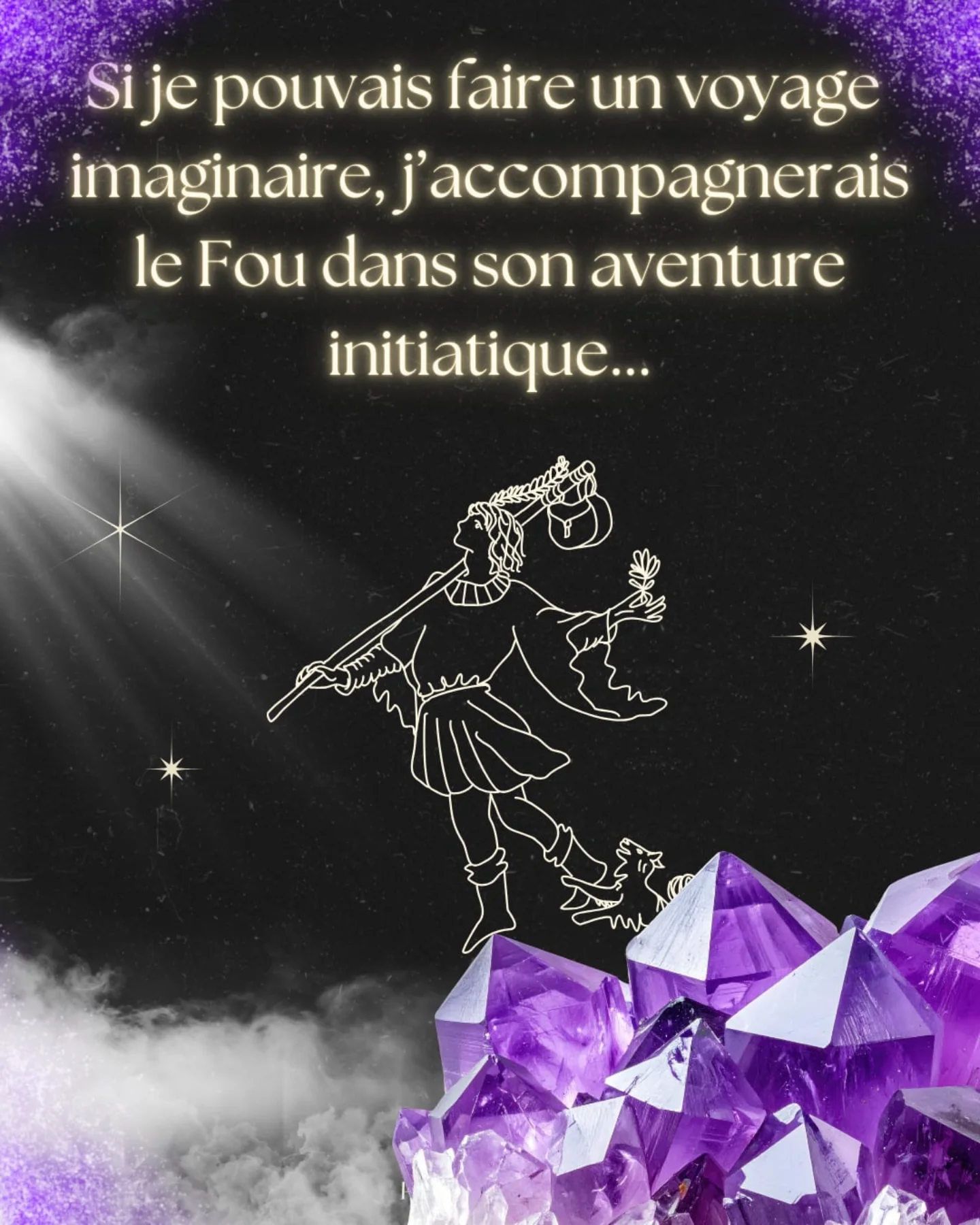 Publication Instagram de Pauline Arcanae sur l'arcane du Fou et le voyage initiatique